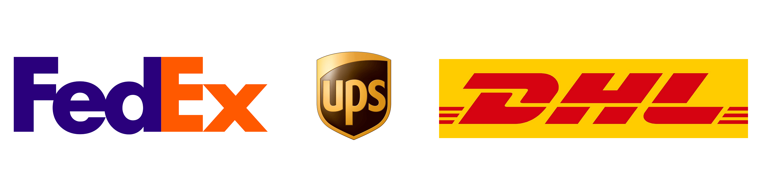 FedEx, UPS, DHL Logos